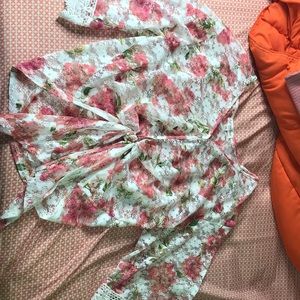 Fancy lace see through shirt